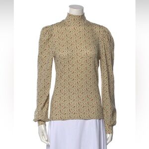 Doen Printed Mock Blouse